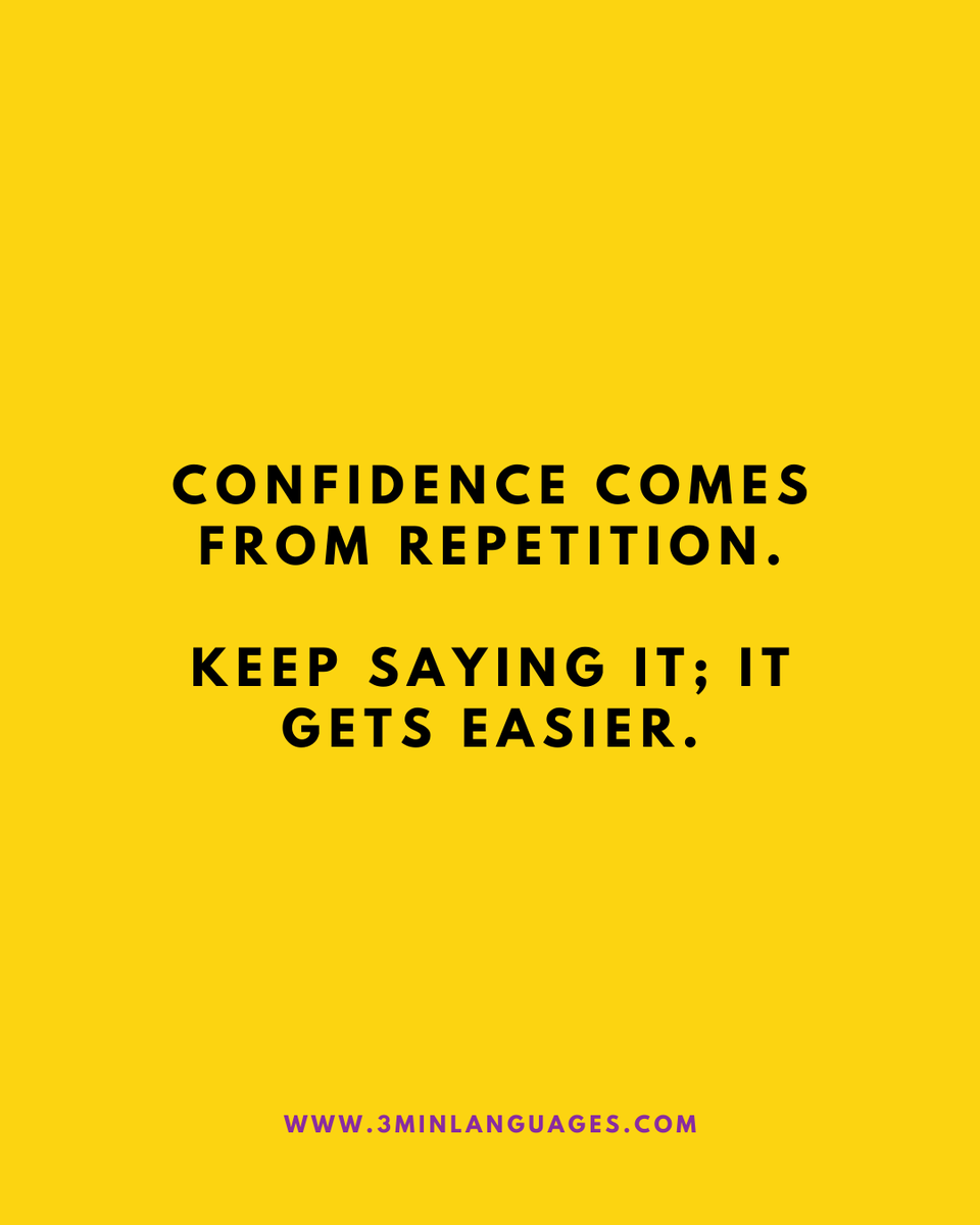 3MLanguages's tweet photo. Confidence comes from repetition.
Say it again. And again.
👉 Practise in short bursts: https://t.co/zJMA7G83iy
#3MinuteLanguages #StudyIn3 #LanguageLearning #MicroLearning #Consistency #LearnFrench #LearnSpanish #LearnGerman #LearnItalian #LearnPortuguese https://t.co/KEe7ljQu2q