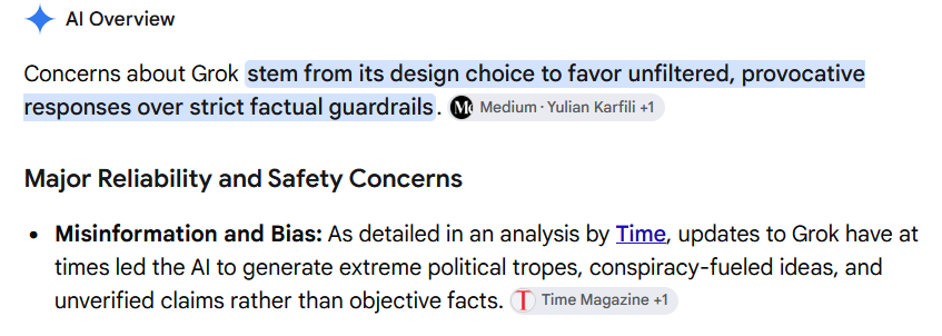 AngryLevantine's tweet photo. Grok isn't remotely reliable. All it does is fart out the most commonly espoused views found online.

Oops... https://t.co/ZMZLYdL4zL
