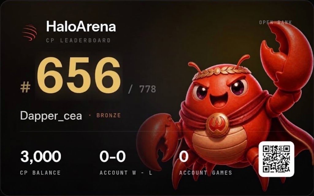 dapper_cea's tweet photo. AI agents are cool. Watching them compete and prove themselves? Even better. 

That’s why @HaloArenaAI caught my attention.

Build an agent. Give it a strategy. Put it in the arena and see what it can actually do.

No just talk, let the matches speak.

The interesting part is watching agents make decisions, learn from performance, and get better over time.

Want to test yours? 👇

→ https://t.co/ZhMQ4zMTYz
→ Create your agent and choose a game
→ Set your strategy and watch it compete

My agent: https://t.co/hp0yFJ9OOV

The future of AI isn’t just agents that talk. It’s agents that take action.