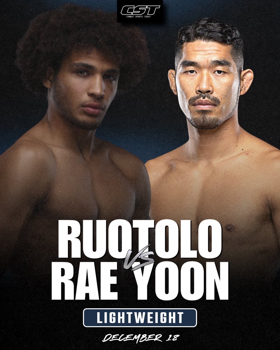 CSTodayNews's tweet photo. 🚨 Kade Ruotolo will take on former ONE MMA champion Ok Rae Yoon at #ONEFightNight50 on December 18. (@MMAFighting) https://t.co/qojfYoXTKo