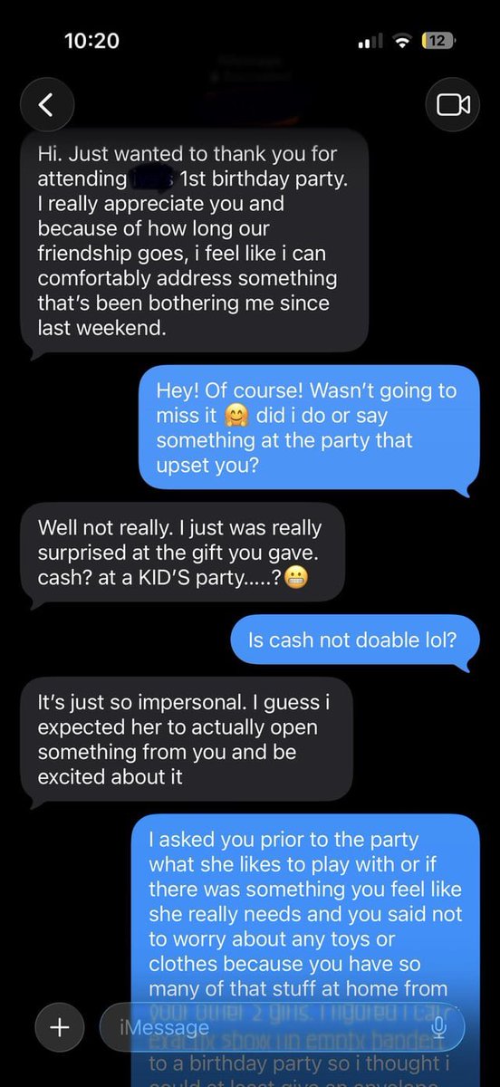 nuel_szy's tweet photo. am I overreacting about feeling insulted with my friend's response to my gift for her daughter? https://t.co/bcFoe0e8fK