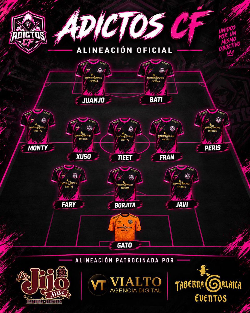 ADICTOSCF's tweet photo. Nuestros 11 guerreros para las jornadas de esta noche.💯🔥 
@VPG_Spain @VPCL_Spain @AFJSpain https://t.co/SSPpETCdUn