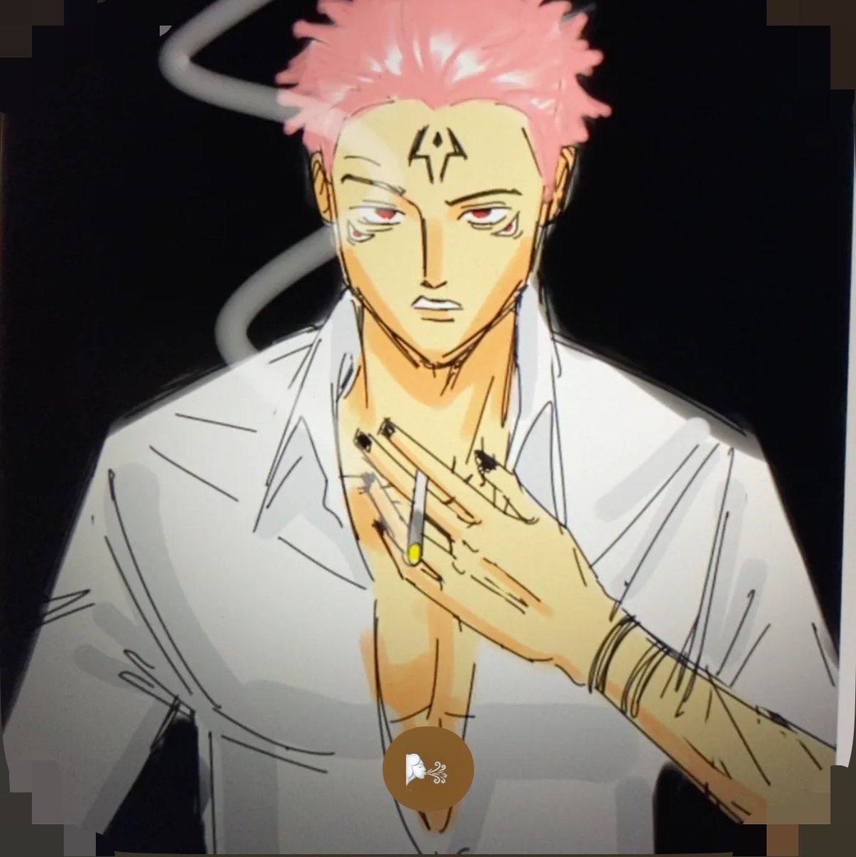 goofy_npc_'s tweet photo. Sukuna 🚭 #sukuna #jjk #fanart #digitalart https://t.co/f125W2EByk