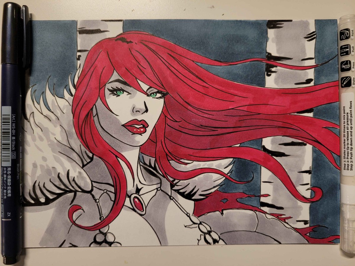 TheJayRyan's tweet photo. It's the 20th day in the 31 Jays of Jaytober!!! all pieces are 5 x 7's with quick sketches and inks. Zero prompts, just drawing whatever I felt like at the time, so these are going to vary wildly lol #jaytober #Drawtober #Inktober  #conan #art #comics #anime #manga https://t.co/mFOH58ofwN