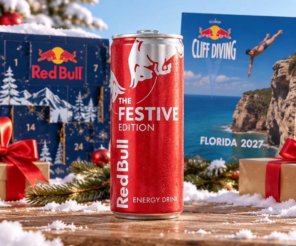 ofree's tweet photo. A free Red Bull Festive Edition can is up for grabs: starting October 26, eligible players who submit a score in Sleigh the Season can claim one while supplies last. Have you tried the game? https://t.co/bzxptd5mur
