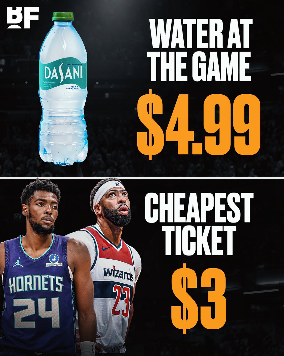 bballforever_'s tweet photo. Tickets to the Hornets vs Wizards ($3) are cheaper than a bottle of water at the game ($4.99) 😭

(via TickPick) https://t.co/jFoNXJ4xPX