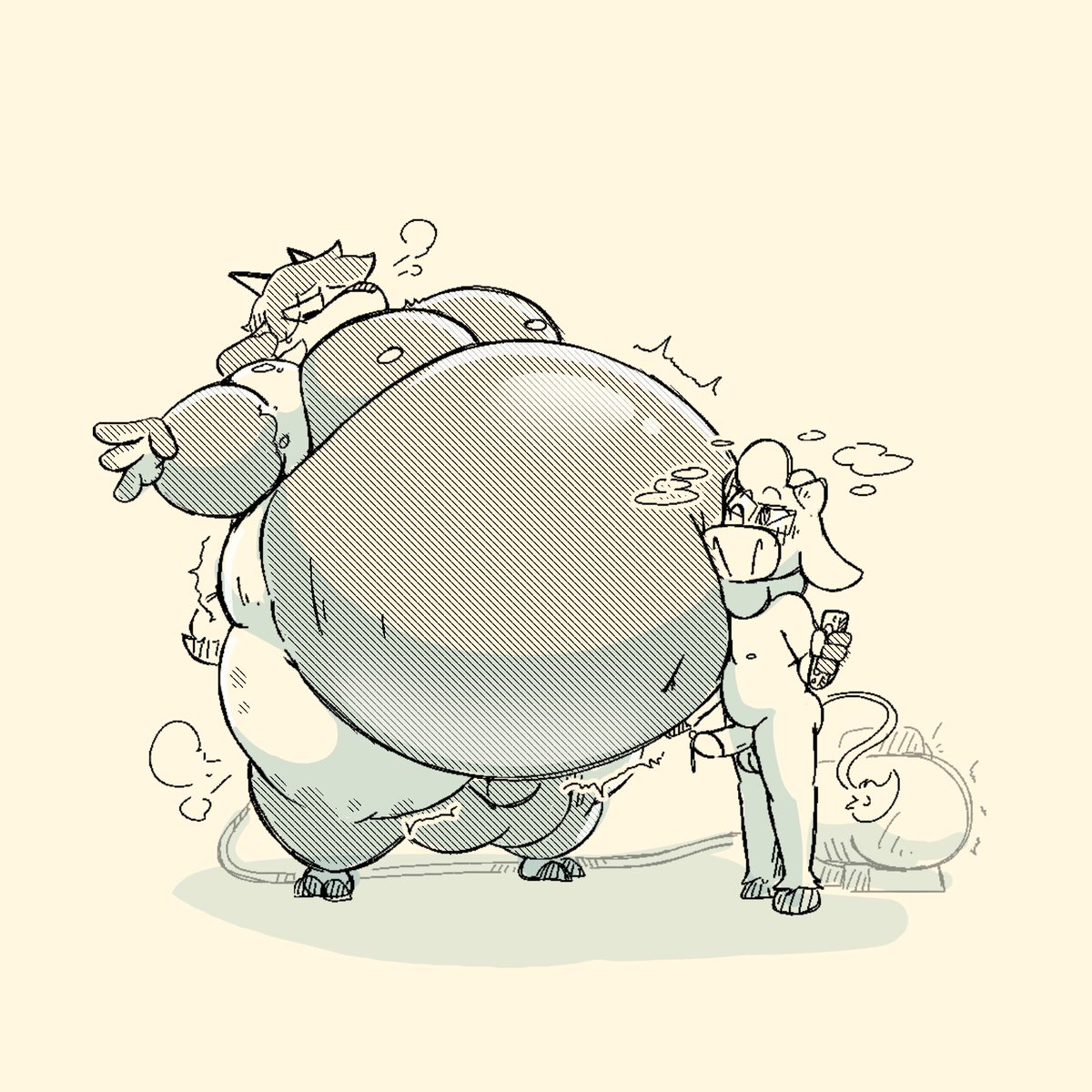 percybulloon's tweet photo. Blimptreon sketch reward
Simple sensual squeaking...
But also i'd fuck that gut HARD https://t.co/DCkkOz7ndj