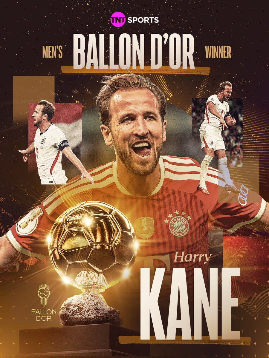footballontnt's tweet photo. HARRY KANE WINS THE BALLON D'OR! 🏴󠁧󠁢󠁥󠁮󠁧󠁿👏

#ballondor https://t.co/XuaWn5KhLs