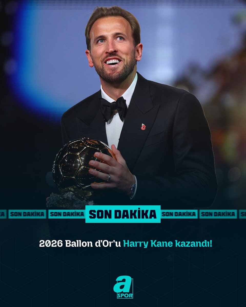 aspor's tweet photo. 🚨 2026 Ballon d'Or'u Harry Kane kazandı! https://t.co/3vHeDTbsRU