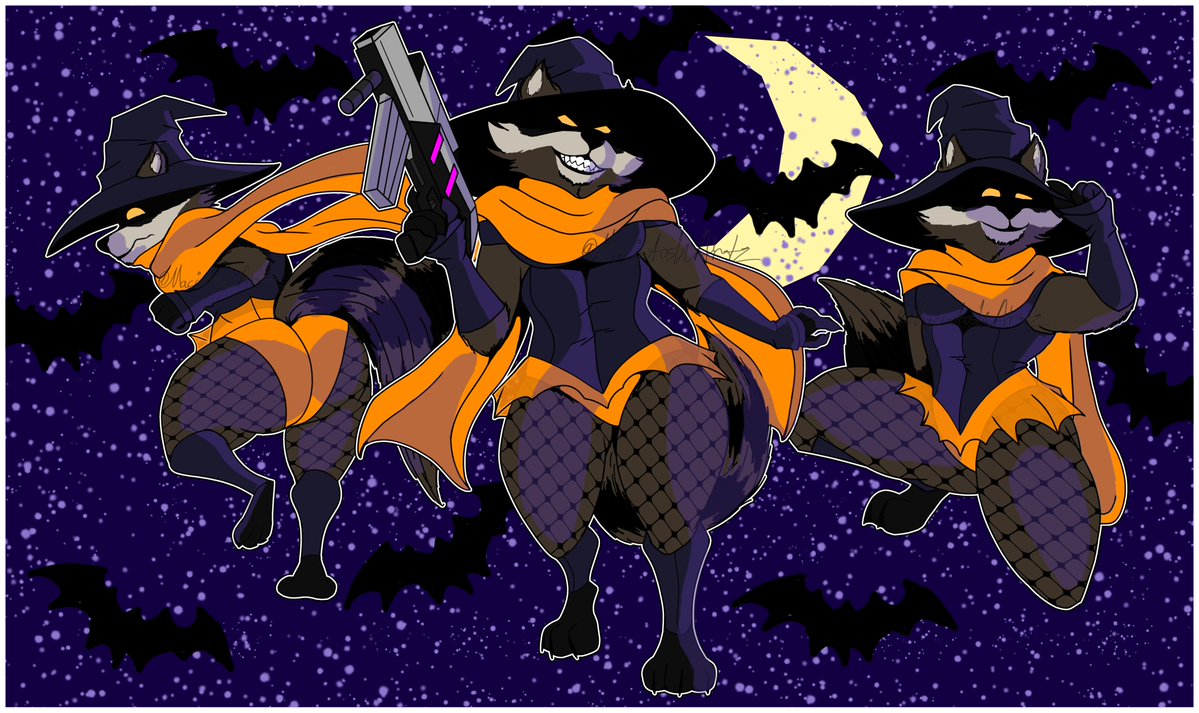 MacintoshArtz's tweet photo. Witching Hour Rocket Raccoon 🎃🪄🦇
Likes and reposts would be greatly appreciated. 
I hope you all like!
#art #rocketraccoon #fanart #Halloween https://t.co/L27xo9Vhpe