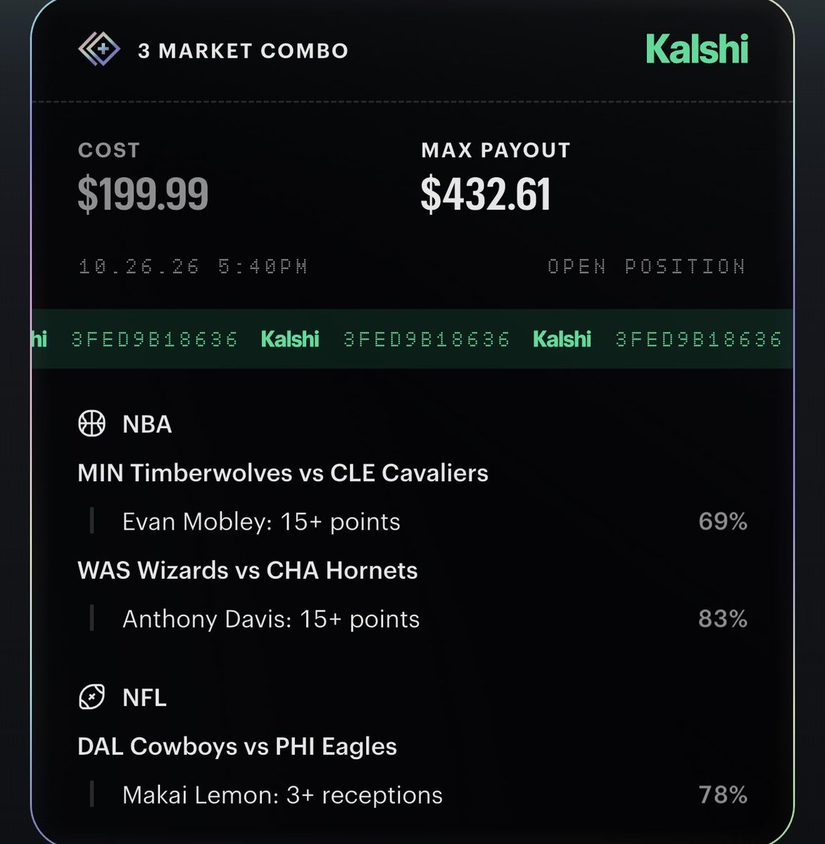 CollinsProps1's tweet photo. Play #2 bankroll builder https://t.co/EdXw8loqUe