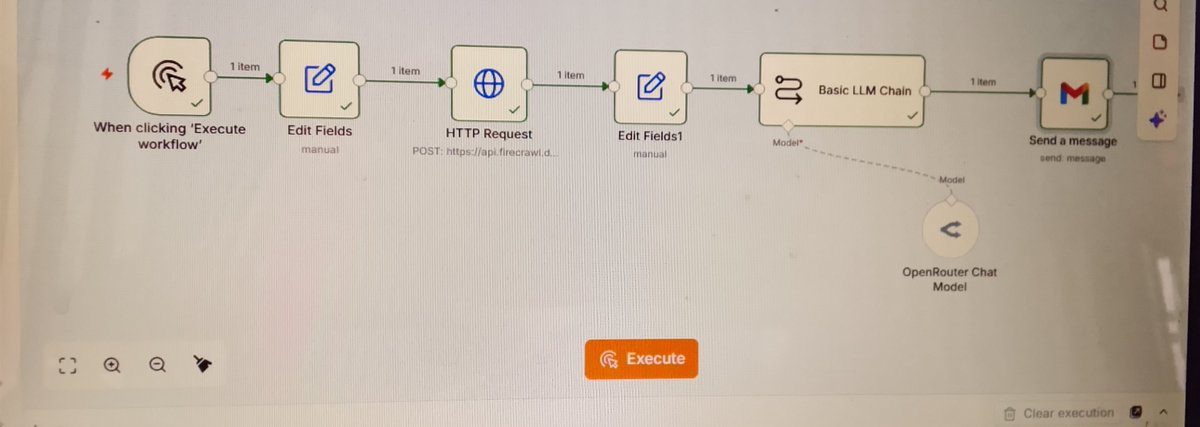 Azubuikech78002's tweet photo. Another day, another workflow! 🚀😂

This time, I built a web scraping workflow using n8n.

But what is web scraping? It's the process of automatically extracting information from websites instead of collecting it manually.

Here's how my workflow works: https://t.co/pofUPdplcu
