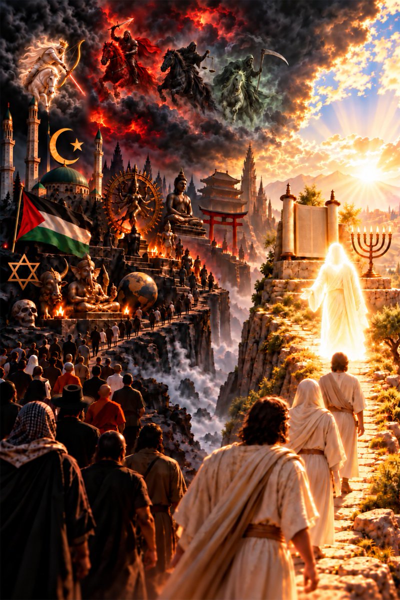 hippiskippi's tweet photo. Many paths claim truth. Truth does not contradict itself. Torah, the Prophets, and Yahuwshuwa bear one continuous witness. Any religion that denies or rewrites what YaHuWaH already gave is distortion, not revelation. Test every claim by that witness. https://t.co/VrPdCi23NY