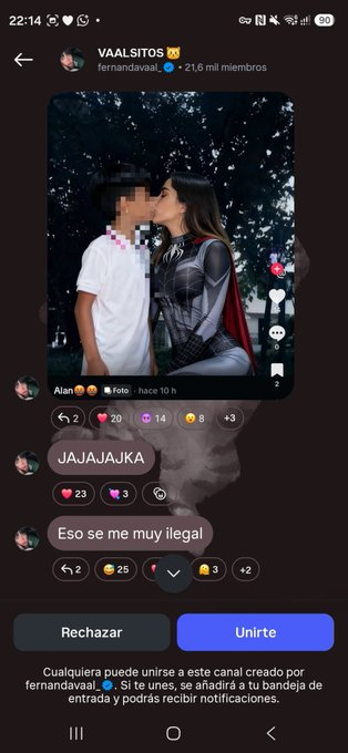 ElRichConCrocs's tweet photo. La tipa que acusó falsamente a komanche hizo una foto de ella misma con IA besandose con un niño...? https://t.co/X2WItoUmFr