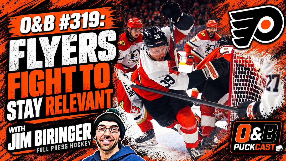 oandbpuck's tweet photo. 🚨 NEW O&amp;B PUCKCAST 🏒 🔥

🎙️ @JimBiringer from @FullPressNHL

▪️ #LetsGoFlyers - still playoff viable? 🤔 
▪️ Michkov playing like a ⭐️
▪️ Lineup shuffle when TK/OT return
▪️ Bonk a keeper?
▪️ Hellebuyck trade &amp; more!

📺 : https://t.co/XcYskPabs6

@HockeyHStove @FlyersKnitty https://t.co/efnQVuPSjf