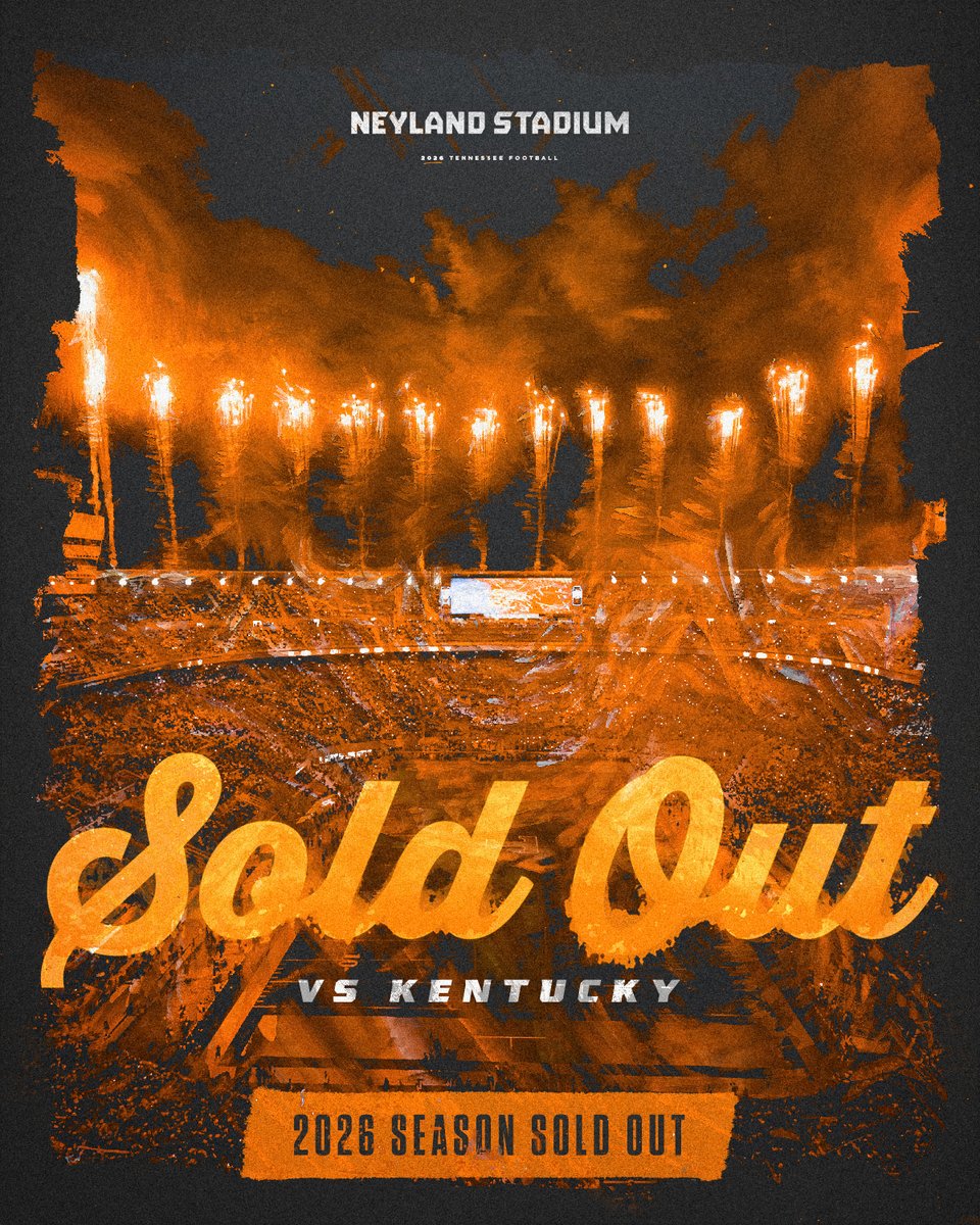 Vol_Football's tweet photo. Sold out vs. Kentucky.

That makes 33 straight sellouts.

#GBO 🍊 https://t.co/rDa4clHTyw