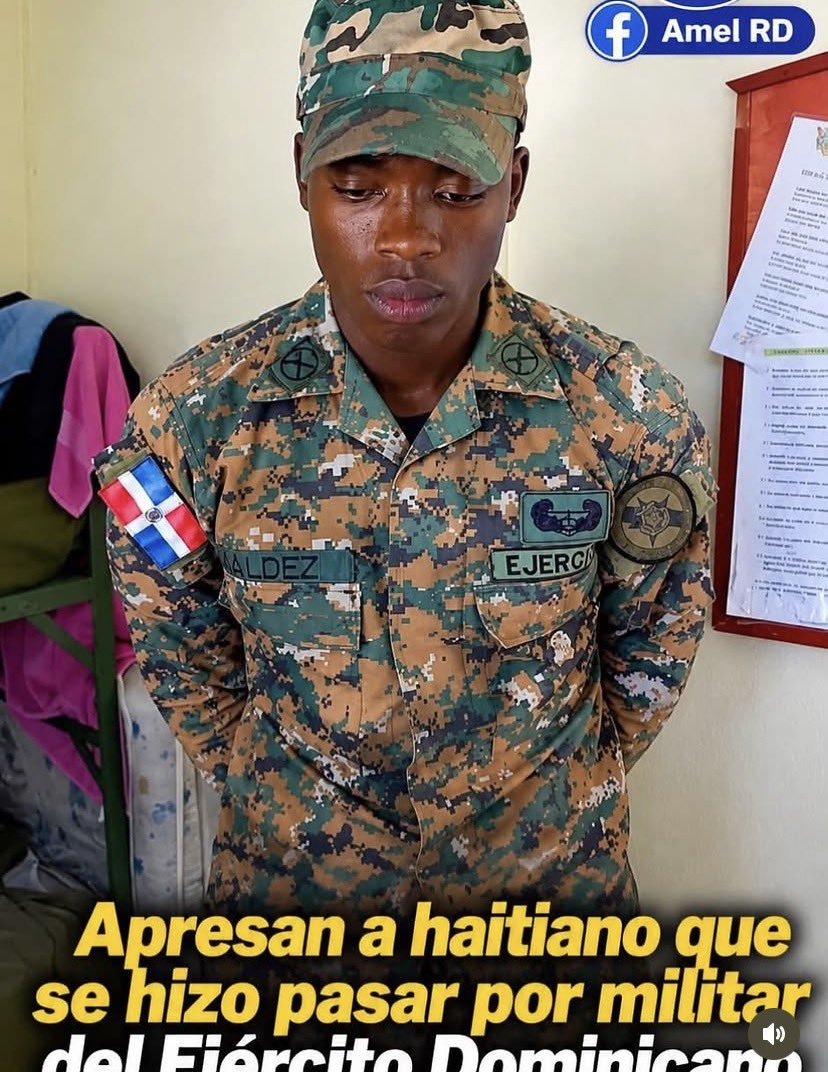 Mrsxuxoutlet's tweet photo. Que belleza! Haitiano se hace pasar por militar dominicano. https://t.co/5oXTMkjAJl