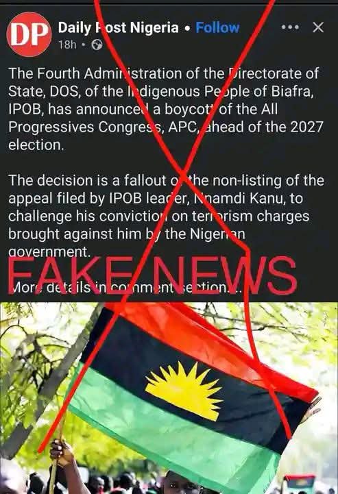 CitizenObs's tweet photo. From Election Boycott To Avoid APC party: A disgraceful strategy Nnamdi Kanu And His Puppets Will Be Known For.

The Sokoto Puppets of Nnamdi Kanu have advised our people to avoid voting APC in the election.
According to zoo newspaper, Daily Post, they want our people to avoid voting APC in the election inorder to get to Tinubu. 

But I have a question, just one question.

Was it not this same APC party that Nnamdi Kanu's siblings entered into a secret deal with Seyi Tinubu in 2023?

or 

What changed in 2026?

The same APC Party siblings and handlers of Nnamdi Kanu complained about for betraying their agreement before 2023 elections, is the same party they are coming out in the public to advise our people to avoid.

So, when they want to get a deal with APC party, they go secret but when APC refuses to comply, they now use our people as collateral.

Biafrans must be wise. 

Nnamdi Kanu and his puppets are frustrated as the days come by. They are now scrambling for anything they can use against the Nigerian government. First, election boycott, and we distanced ourselves from the underlying violence, after a voice note circulated on social media platforms, threatening Sit-at-home, they now rushed to claim they don't mean violence in their election boycott.

Today, they have advised boycott of APC in the election.

Anyways, APC do not look like they are crying over these puppets. These Nnamdi Kanu's handlers need something more significant to push APC not election boycott.

Very laughable minions.

We must continue regardless.

Oguwuike Kelechi Chukwuezi