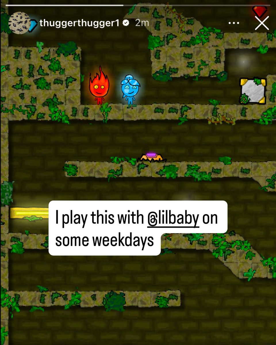 DailyNoud's tweet photo. Young Thug reveals that he plays Fireboy &amp; Watergirl with Lil Baby on Cool Math Games.

(via his IG story) https://t.co/rup1uxWCQF