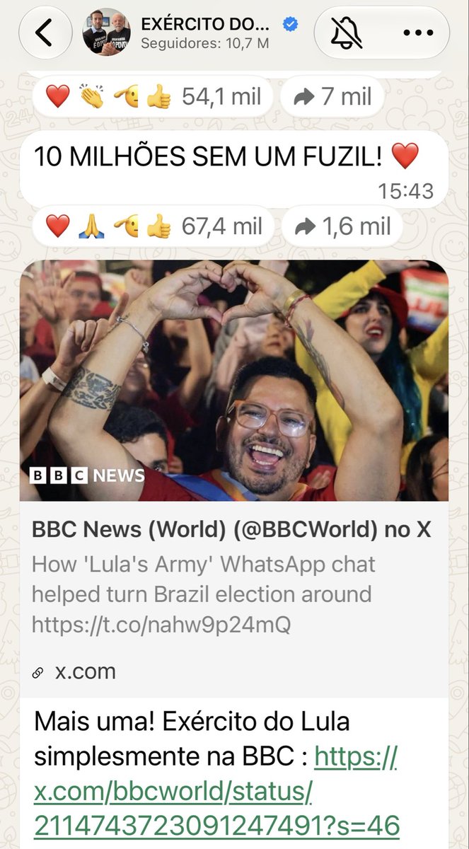 MariLSCBrasil's tweet photo. O EXERCITO DO LULA INSPIRA SOLDADOS PELO MUNDO!😍🤩

10 MILHÕES SEM FUZIL❤️ https://t.co/mXuF2ywoc5