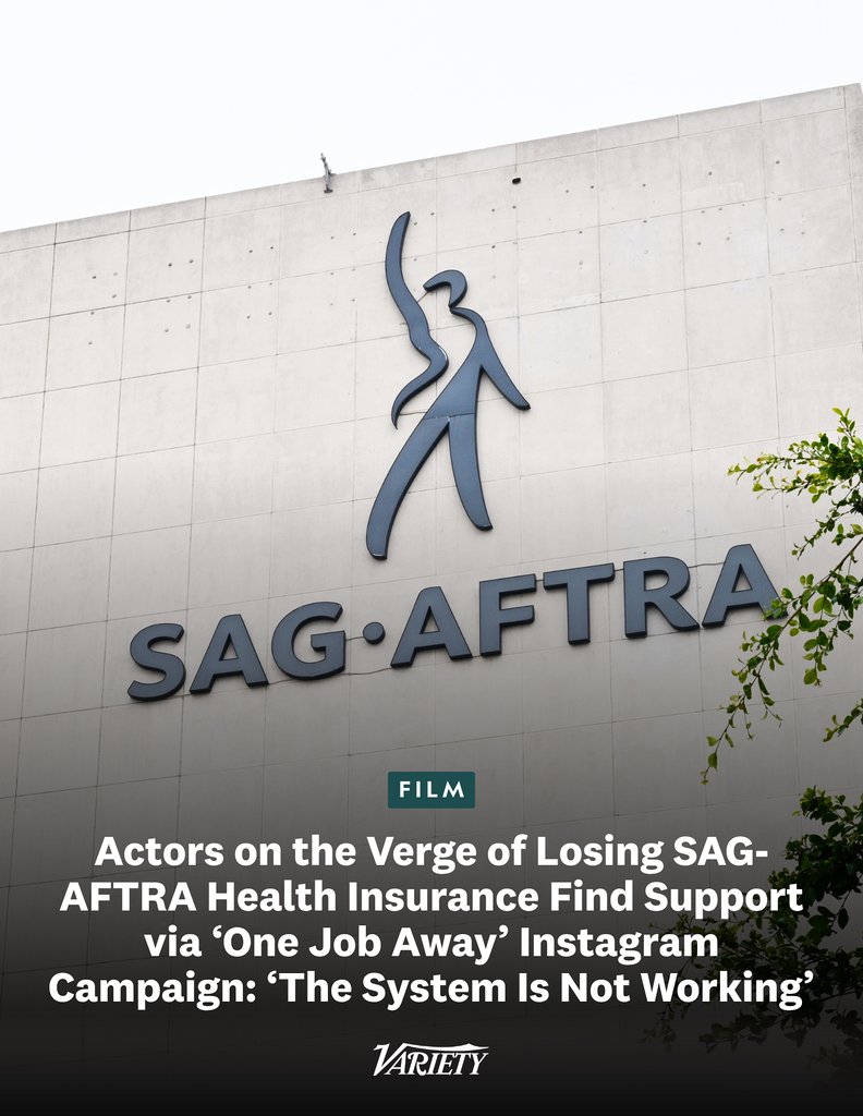 Variety's tweet photo. Cheyenne Jackson has launched the "One Job Away" campaign on Instagram, which spotlights actors on the verge of losing their SAG-AFTRA health insurance if they don't meet the guild's annual minimum of $28,000 in earnings.

• Jackson received "hundreds" of submissions in the less than 24 hours after launching the campaign. 

• Last year, Jackson was "one gig short of getting my insurance." He reached out to friend Kathy Bates to see if she could get him any role on "Matlock" because he was just $6,000 away from meeting the guild's minimum to qualify for health insurance.

• “She told me, ‘I have good news and bad news for you. The good news is, I  got you a role on “Matlock.” The bad news is, you have five lines and  you don’t have a name.’ I was like, ‘Sign me up! No ego amigo here.’ I played no-name detective. I searched a crime scene and I said, ‘Hey, Sergeant, we got some blood over here.’”

• Jackson tells Variety: "The bigger conversation is just the way that residuals and SAG are set up. I make OK money on residuals, but a lot of that residual does not go toward your SAG dues. You’re essentially starting over  every year. An actor can make $500,000 one year, but when they don’t make much the next year, the $500,000 doesn’t help with  the following year’s health insurance minimum.”

https://t.co/KMP6ncbtZt