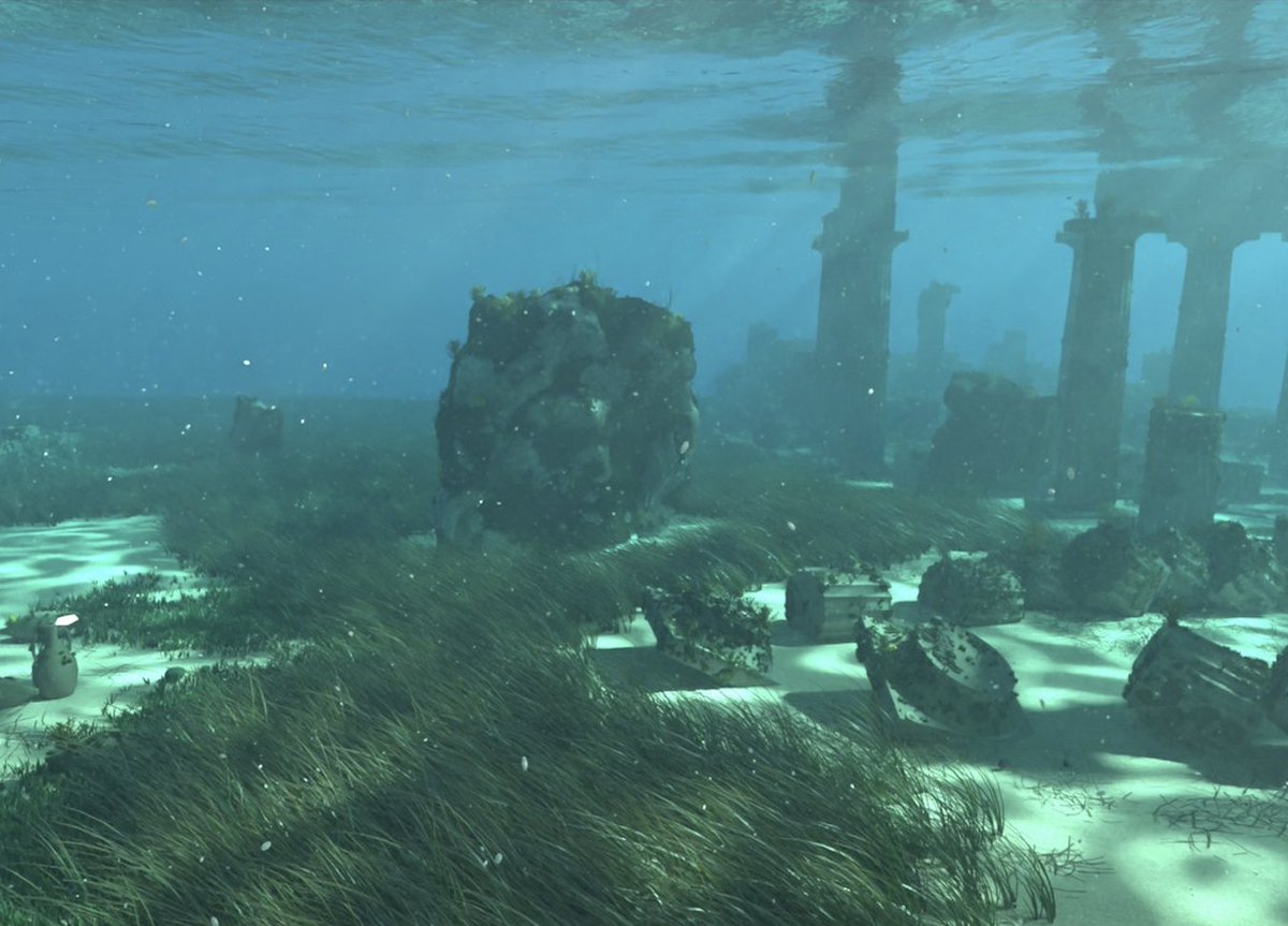 irushkamakes's tweet photo. a temple the sea took back. if this were a game level, what would you expect to find inside? #b3d #gamedev https://t.co/5laTpSwGFy
