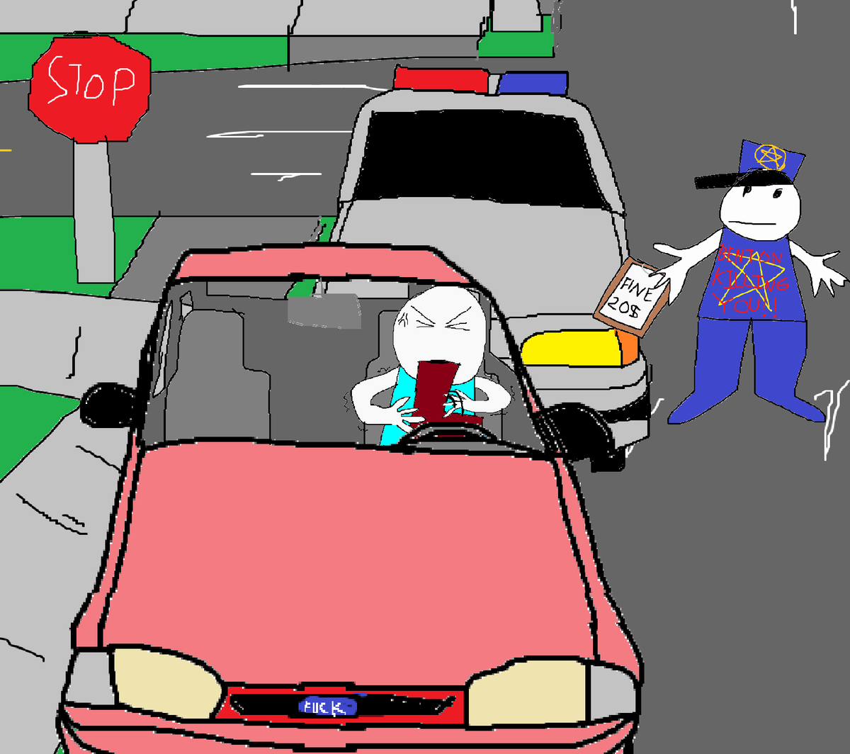 cooper200882's tweet photo. Running a stop sign fan art https://t.co/EzCjCmf2I9