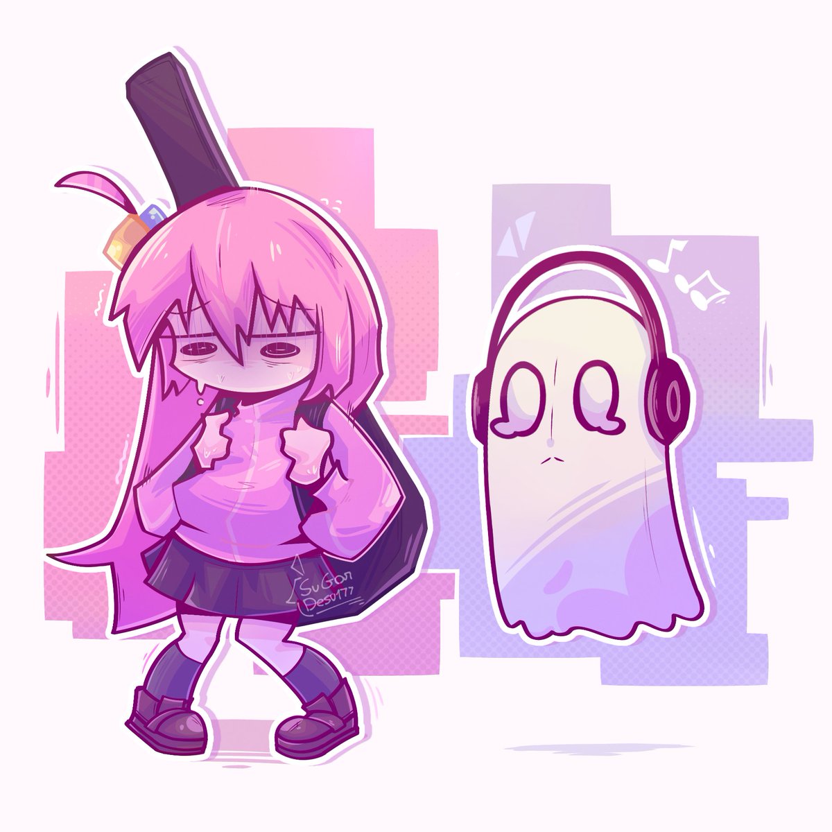 SugarDesu177's tweet photo. Bocchi e Napstablook!!! #fanart #undertaleㅤ https://t.co/pIFAW9L1jH