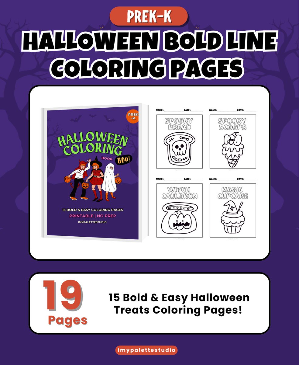 imypalettex's tweet photo. Halloween Bold Line Coloring Pages PreK K Cutest Spooky Food Sheets
π https://t.co/iQKq7P8K9F
#TPT #imypalettestudio #lessonplanning #teacherlife #classroomresources #Teachers #TeacherResources #classroomideas #BackToSchool #GraphicOrganizer #TextAnalysis https://t.co/wNF5ZFQ727