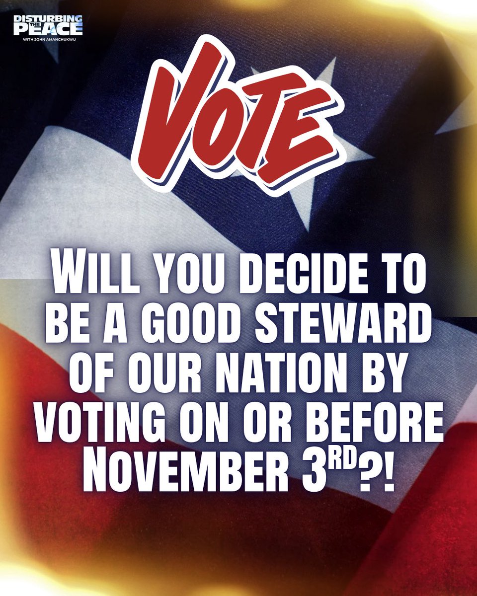 REVWUTRUTH's tweet photo. Will you be a good steward of this country that God has given us?! If so, vote in this 2026 midterm and vote your Biblical values!🇺🇸🗳️🙌🏾 https://t.co/CmyXNPKiNj