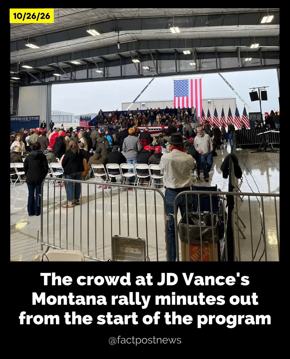 LakotaMan1's tweet photo. JD Vance’s throng of tens of raucous supporters in Montana today. https://t.co/HwF8nvU0yb