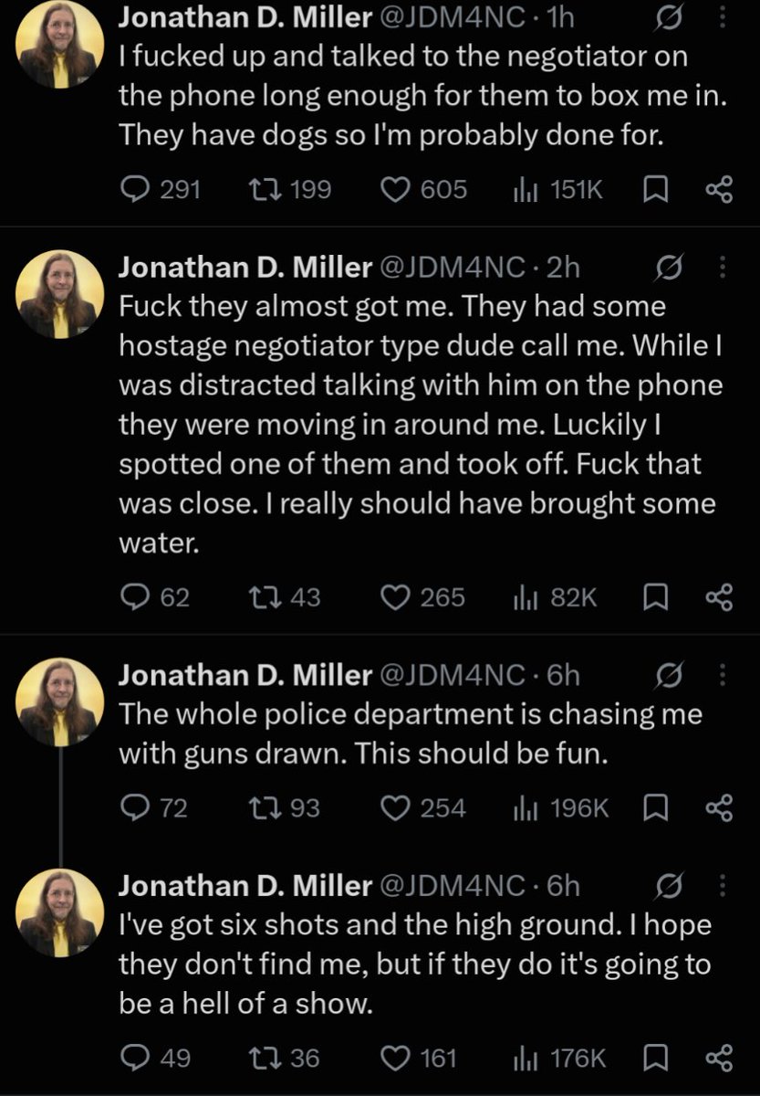 tractor_owner's tweet photo. Jonathan Miller, a liberation candidate for state Senate in NC went the fair yesterday and decided he wanted to kill himself today and is live blogging it all here on X, the everything app. https://t.co/MzPGVK7nUo