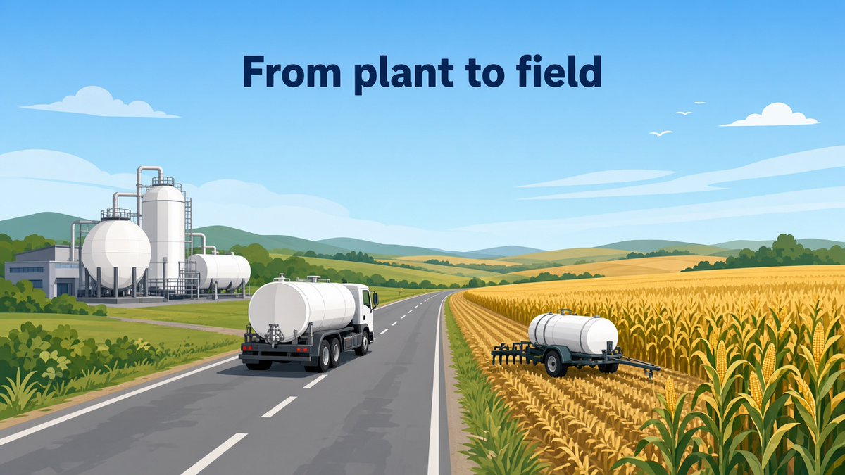 AmHyTech's tweet photo. A farmer cooperative is putting its own money into making ammonia.

GROWMARK, which serves nearly 400,000 farmers and customers, just took a minority stake in Wabash Valley Resources. The Indiana plant is designed to make 500,000 metric tons of anhydrous ammonia a year for the Eastern Corn Belt, with operations expected in 2029.

When the people who sell fertilizer to farmers invest in making it, they are betting on reliable supply through the season. That supply still has to be stored, moved and handed over safely between the plant and the field.

https://t.co/Yev9NtJqxj

#ammonia #fertilizer