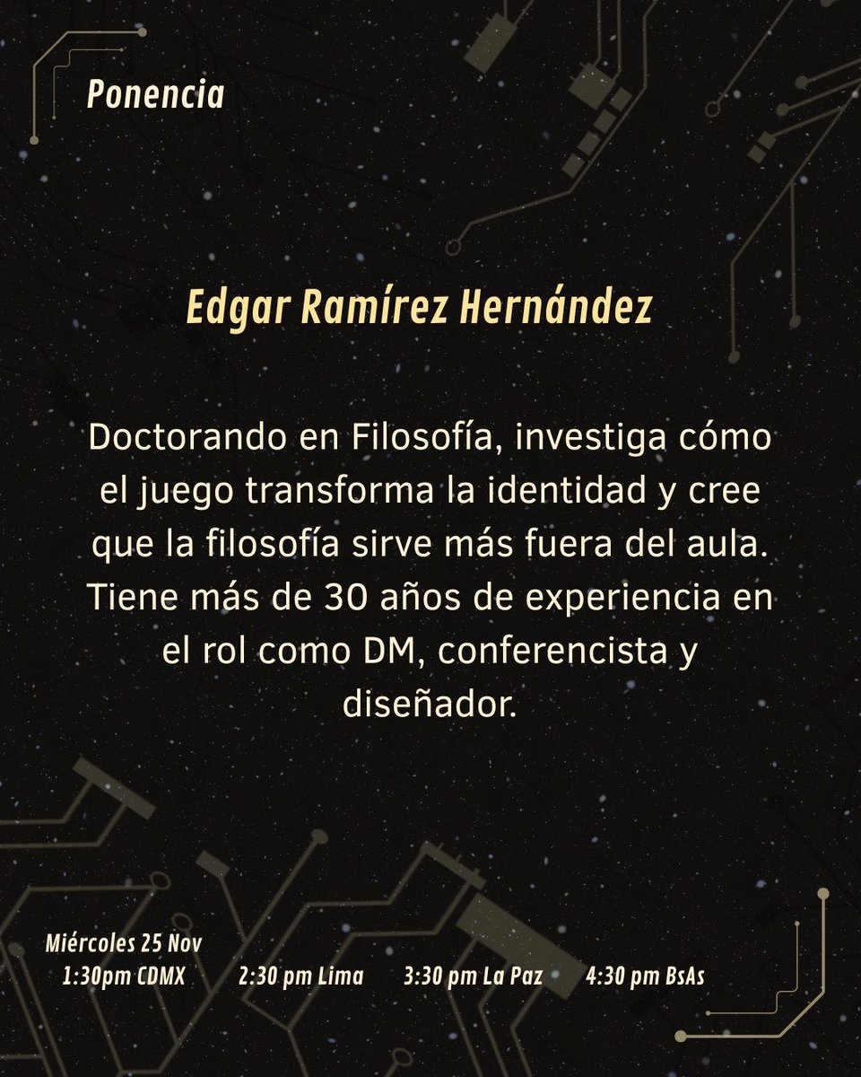 ForoLayout's tweet photo. El 25 de noviembre tendremos una charla sobre cómo los juegos influyen en la construcción cotidiana de nuestra identidad y cómo pueden generar interveciones individuales y sociales. Pueden ver la charla en nuestro Canal de Youtube y de IGDA México Sur.
#gamedev #gamedesign #rol https://t.co/ASrFjlgNWE