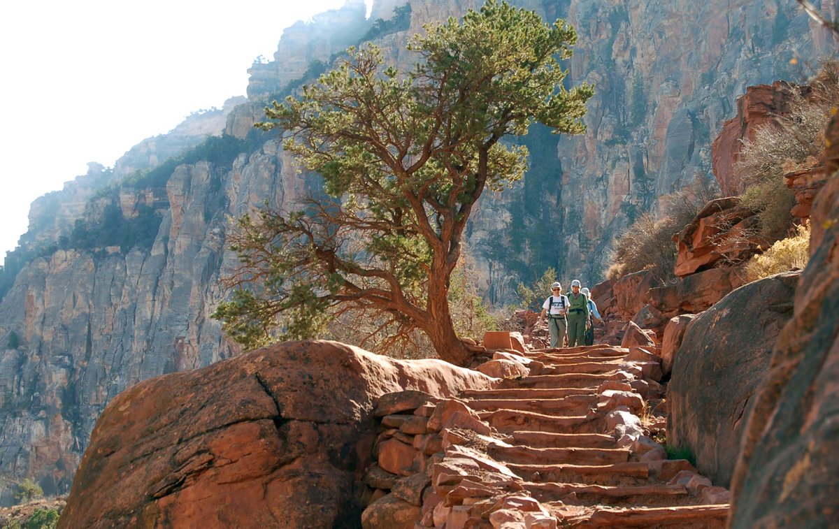 GrandCanyonNPS's tweet photo. Select Inner Canyon Trails Reopen in Grand Canyon National Park 

GRAND CANYON, Ariz. – Hikers can once again explore several inner-canyon trails. These trails have reopened following repairs after trail damage caused by recent flooding.

The South Kaibab Trail below The Tipoff and the entire River Trail, connecting the South Kaibab to the Bright Angel Trail, has reopened to hikers. The Bright Angel Trail between Mile-and-a-Half Resthouse and Havasupai Gardens has reopened to hikers only. This section will remain closed to stock use as crews continue to repair additional trail damage.

Trail crews will continue technical repairs along the Bright Angel Trail. Hikers should expect intermittent closures and delays and should follow crew instructions and posted signs. Be aware that closure times may change with little notice. Hikers should allow extra time and be prepared for slower travel.

Water will remain off at Mile-and-a-Half and Three-Mile Resthouses, as well as at Havasupai Gardens for the remainder of the winter season. Hikers must bring all their own water, along with appropriate filtration or water treatment equipment. Hikers are reminded to plan carefully for their trips, carry adequate supplies and be prepared for changes in conditions.

Emergency response times may be delayed in the inner canyon, and rescue is not guaranteed. Hikers should assess their abilities, prepare for changing conditions and understand the risks before beginning their trip.

The Black Bridge, Silver Bridge, Phantom Ranch and the entire North Kaibab Trail remain closed. These closures are in place to protect public safety while recovery and assessment efforts continue. Visitors who enter closed areas in violation of the park closure order may be cited.

Before visiting, hikers should check the park’s Key Hiking Messages webpage for current trail conditions, water availability, closures and other important safety information. 

https://t.co/PNz4EJ6wts (16134)

NPS Photo - South Kaibab Trail below Cedar Ridge.