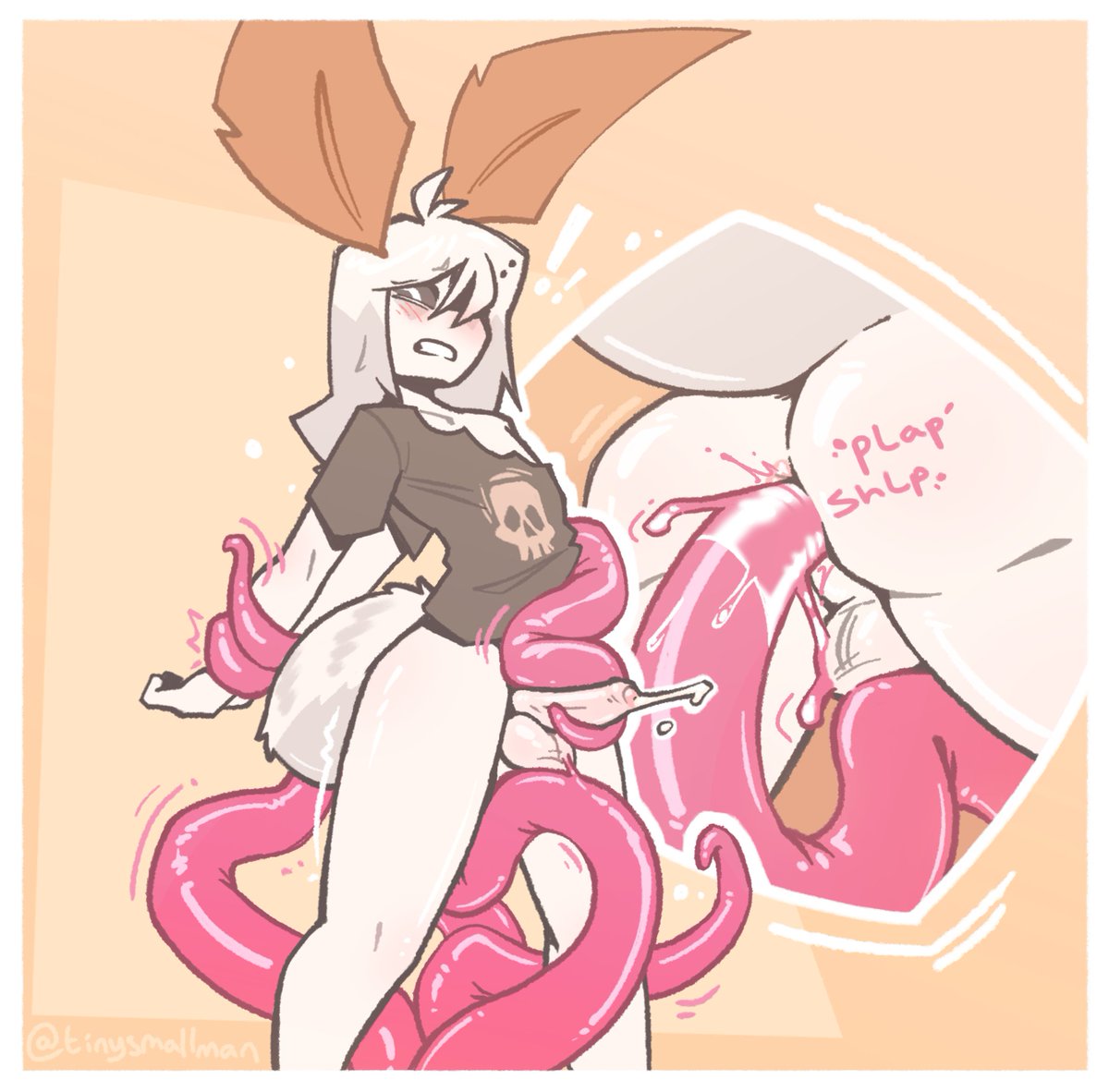 tinysmallman's tweet photo. do NOT walk pantsless near writhing masses of pre-lubed tentacles https://t.co/GIEJaw188G