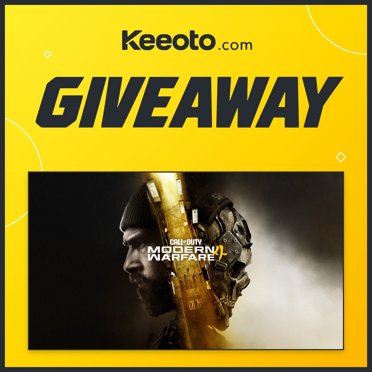 Keeoto_com's tweet photo. CALL OF DUTY: MODERN WARFARE 4 GIVEAWAY! ☢️

Here's how to join 👇

✅ Follow @Keeoto_com
🔁 Like &amp; Repost
💬 Comment your platform

🎟️ Extra entries with free tickets: https://t.co/m0g4nXaOx5

🎉 Winner picked once we hit 1k entries! Tag friends to get there faster 🚀 https://t.co/aNcVj42lRP