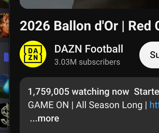 TakakoBeilo4ky's tweet photo. harry kane is about to win ballon dor and just the dazn stream has over 1.5m live viewers?

https://t.co/iWmDHtV29M

gonna go viral?

first time a bundesliga player will win in over 20 years https://t.co/KxnWwTCypU