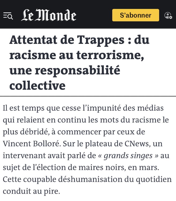 DestinationTele's tweet photo. Le jour-même où "Le Monde" a lancé une des + graves fakenews de ces dernières années (des tracts du RN trouvés dans la voiture du suspect de Trappes),
le journal de Xavier Niel ose demander dans son édito… l’interdiction de CNEWS https://t.co/pyWCgoyxtx
