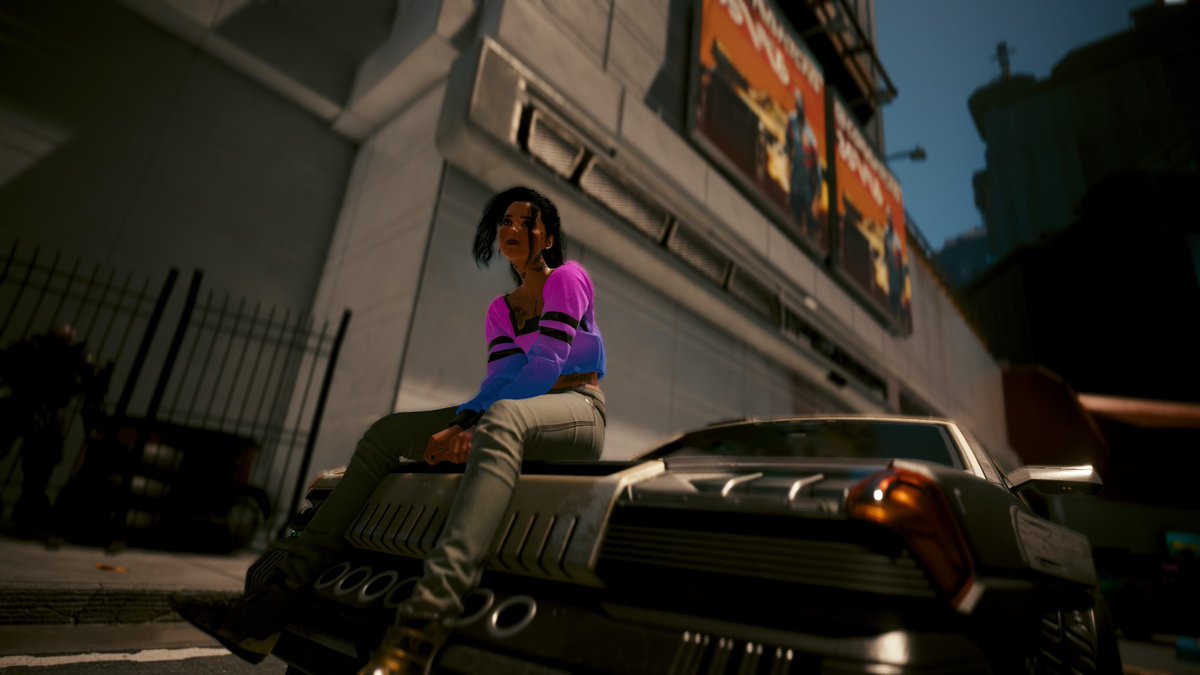 Spider_Kaiju's tweet photo. Dear Cyberpunk players, PLEASE hide Adam Smasher somewhere in your photo mode screenshots because it's funny as fuck https://t.co/nDEPd18DVF