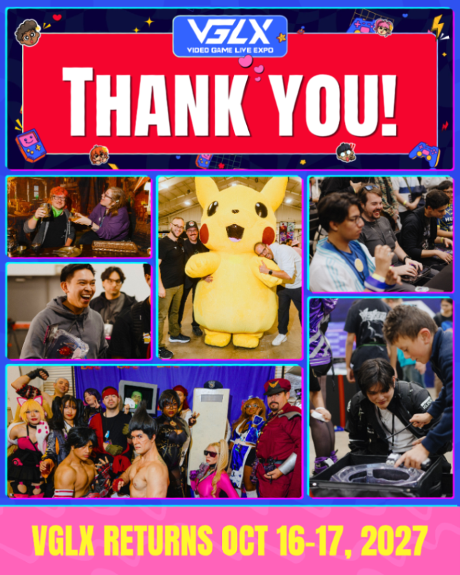 vglx_official's tweet photo. OKAY, THAT WAS AWESOME.

Thanks for making #VGLX26 so much fun! We can't wait to do it again!

SAVE THE DATE! Oct 16–17, 2027, at the International Centre, Mississauga!

Want early ticket news and exclusive discounts? Join our newsletter at https://t.co/eHX3DGt68y!

#VGLX27 https://t.co/2TEhKPUgAi