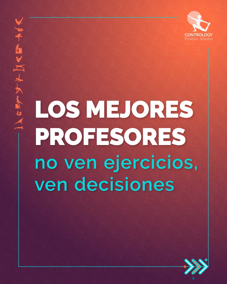 MiPilatesStudio's tweet photo. EL EJERCICIO ES EL VEHÍCULO, LA INTENCIÓN ES EL DESTINO 🧠⚙️
​Acumular más ejercicios no te hace avanzar; elevar tu criterio sí. Los mejores profesores no ven repeticiones, ven decisiones. En cada segundo de tu práctica eliges entre soporte, reto, intención, flujo o timing. https://t.co/yDeQgUYMdX
