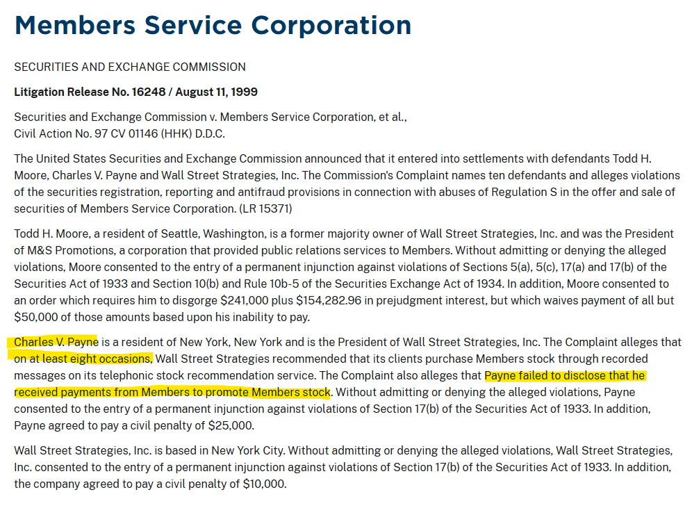 AMCScam's tweet photo. @MmtlpD2627 @GregMcCabeJr @cvpayne You mean this guy? The same Charles V Payne that was paid to pump stocks on retail investors and failed to report it?

I thought you were against “WaLl StReEt CoRrUpTiOn” 😆 https://t.co/305oW4vHzp