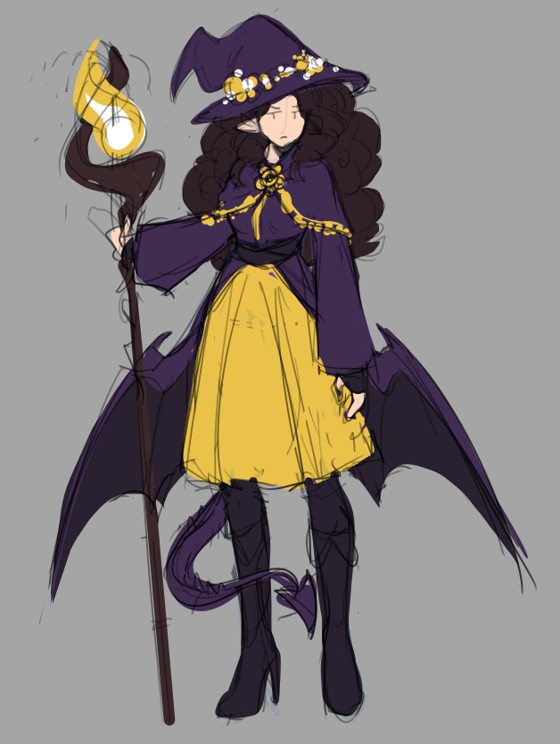 Compyopteryx's tweet photo. (rough concept doodle) if i werent a dino i was gonna be a devil wizard/cleric and itd look roughly like either of these https://t.co/06TnJgo8h7