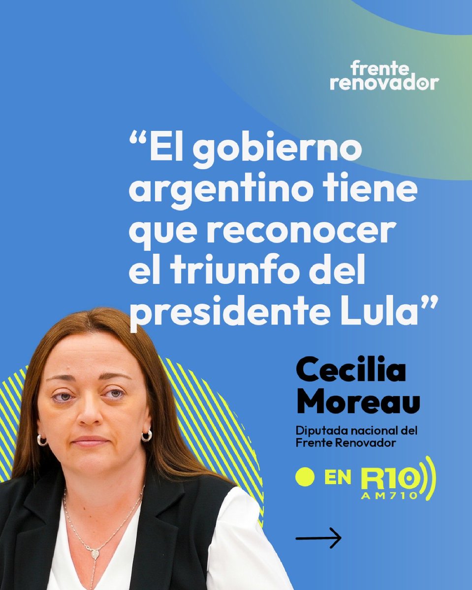 FrenteRenovador's tweet photo. @LulaOficial logró un triunfo histórico en el balotaje y el Gobierno argentino todavía no lo saludó. 🇧🇷🇦🇷 https://t.co/P9BnVCSbHJ