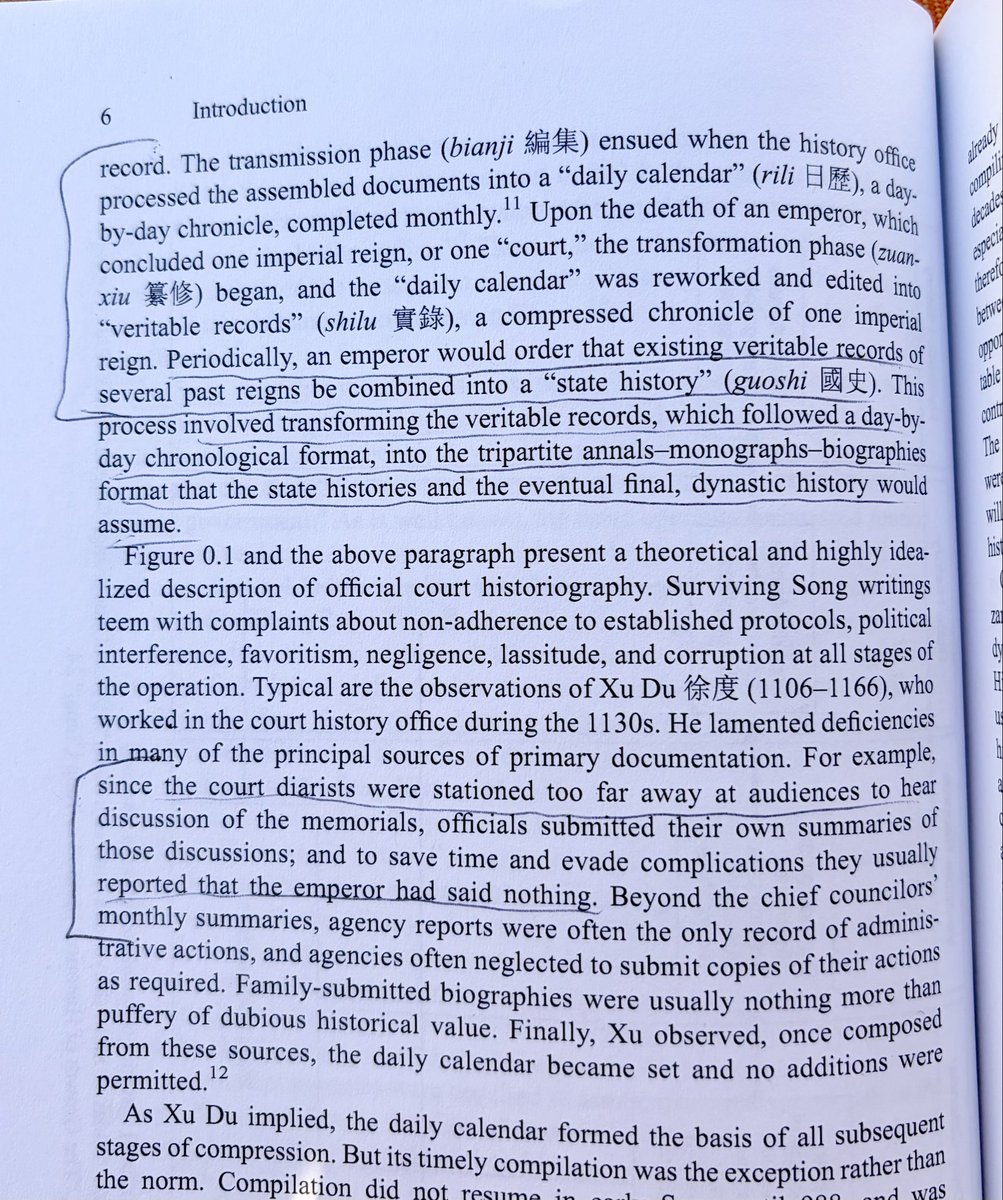 JonathonPSine's tweet photo. One of the many potential biases in Song dynastic history: the court diarists were stationed too far away and, during audiences, often couldn’t actually hear the emperor, so would just report that he said nothing. https://t.co/pX99xzxkie