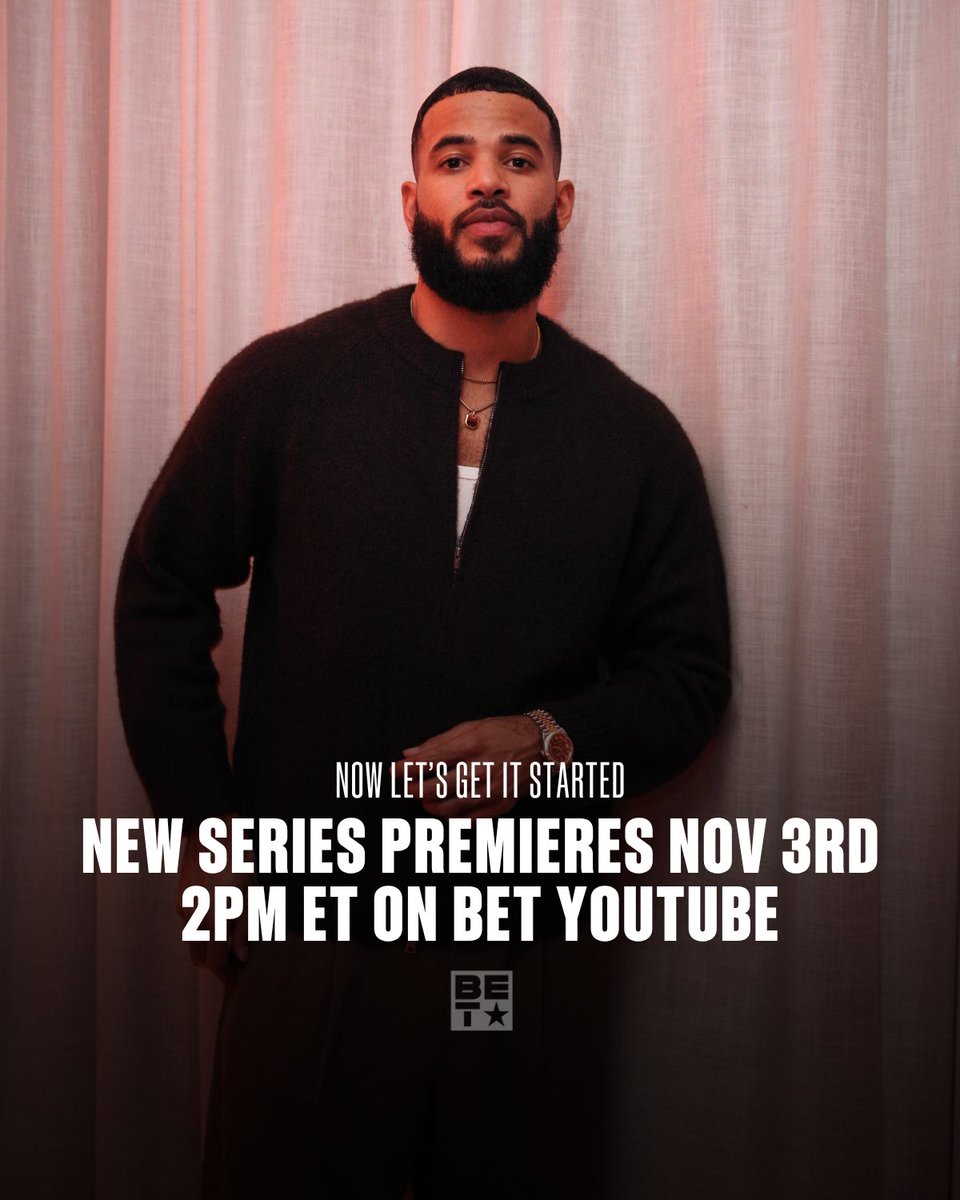 BET's tweet photo. See what was served, who pulled up and how Desmond got things started. 👨🏾‍🍳 Meet us back at the table November 3 at 2 PM ET on BET’s YouTube. New episodes every Tuesday. 🍽️ #LetsGetItStarted https://t.co/8ymCPVgbp4