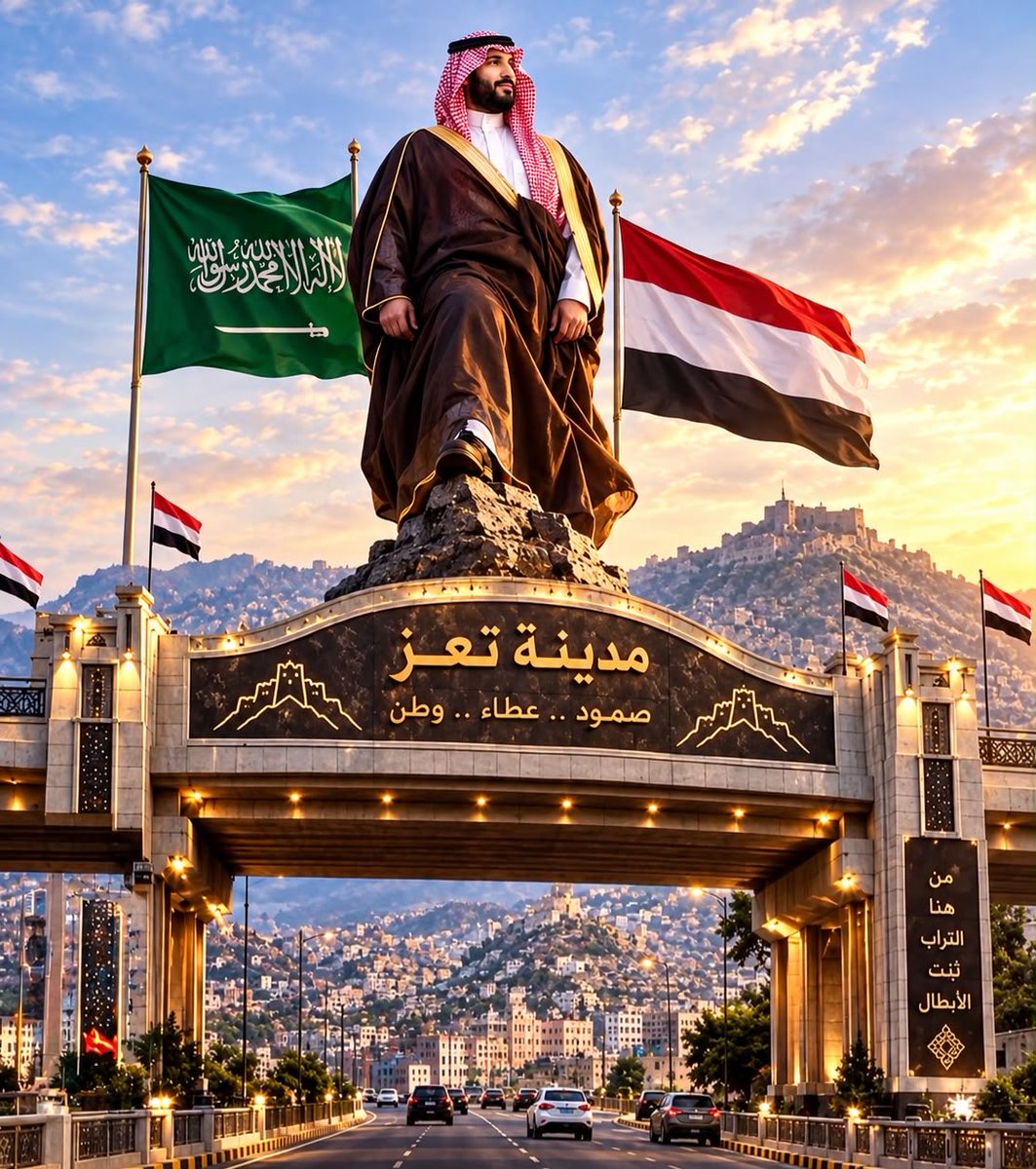 Adeebnw82's tweet photo. #فجـــــــــــر_اليمن 
من تعز  نهدي التحية لزعيم الشرق الاوسط #سمو_الامير_محمد_بن_سلمان
#تعز_الشموخ_مقبرة_الحوثي https://t.co/9yz5d76IP4