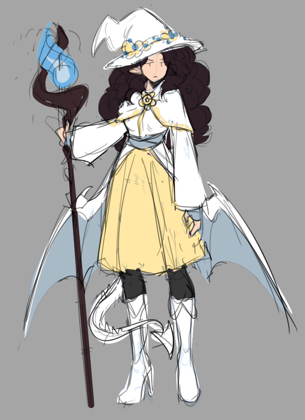 Compyopteryx's tweet photo. (rough concept doodle) if i werent a dino i was gonna be a devil wizard/cleric and itd look roughly like either of these https://t.co/06TnJgo8h7