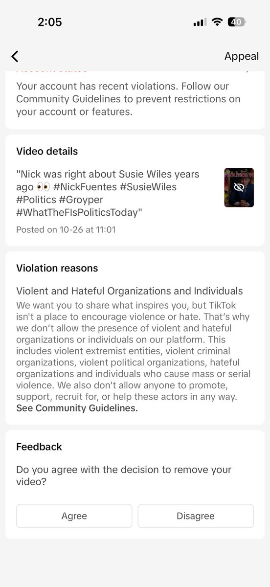 groyper2027's tweet photo. Did u guys know  out this ??? TikTok banned nick content https://t.co/SNlFqQstyP